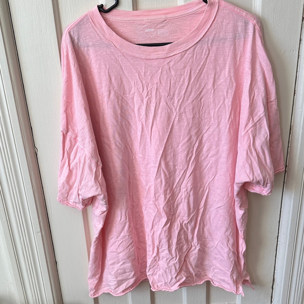 Aerie Light Pink Boyfriend Tee